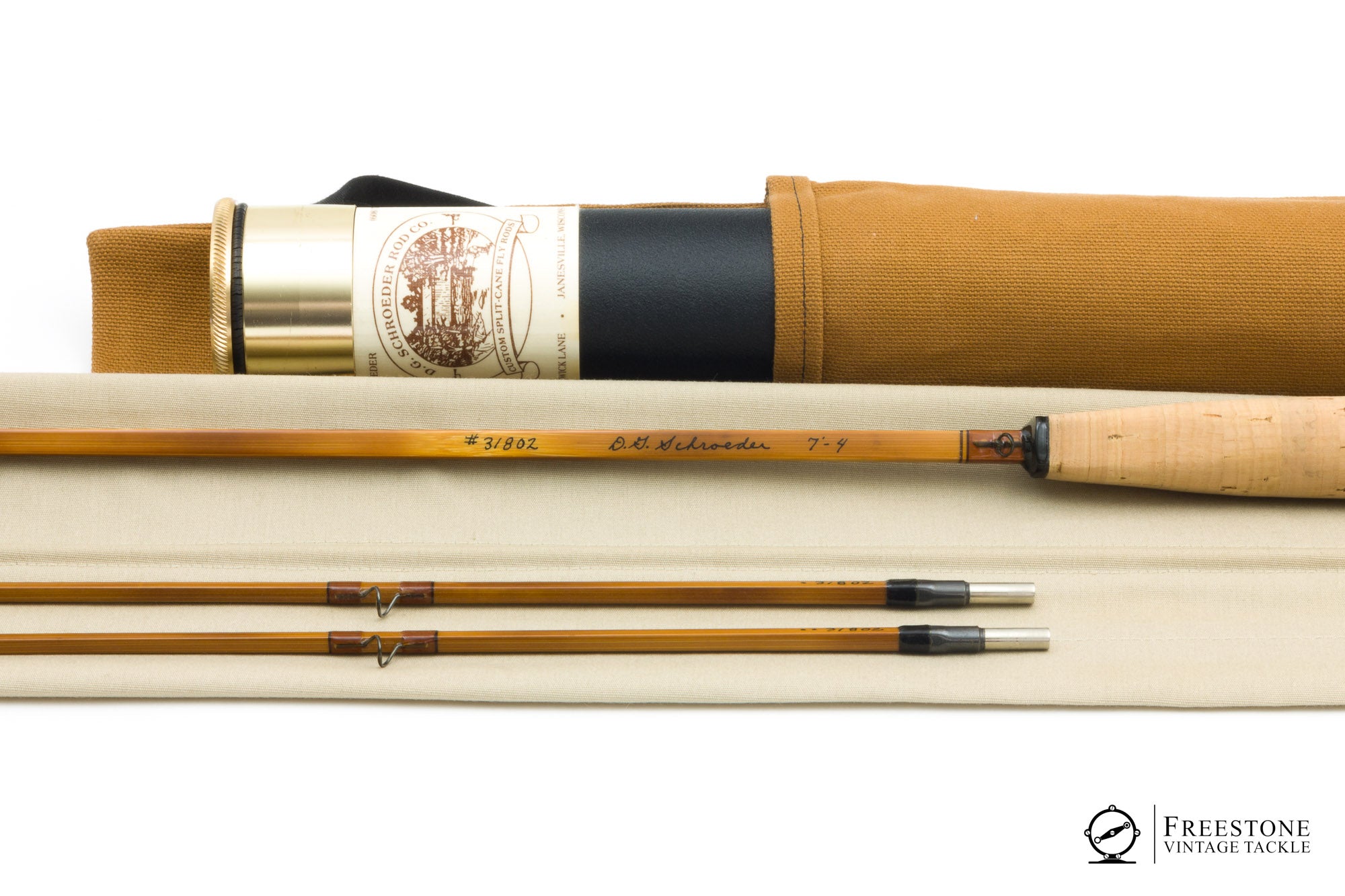 Schroeder, D.G. - 7' 2/2 4wt Quad Bamboo Rod