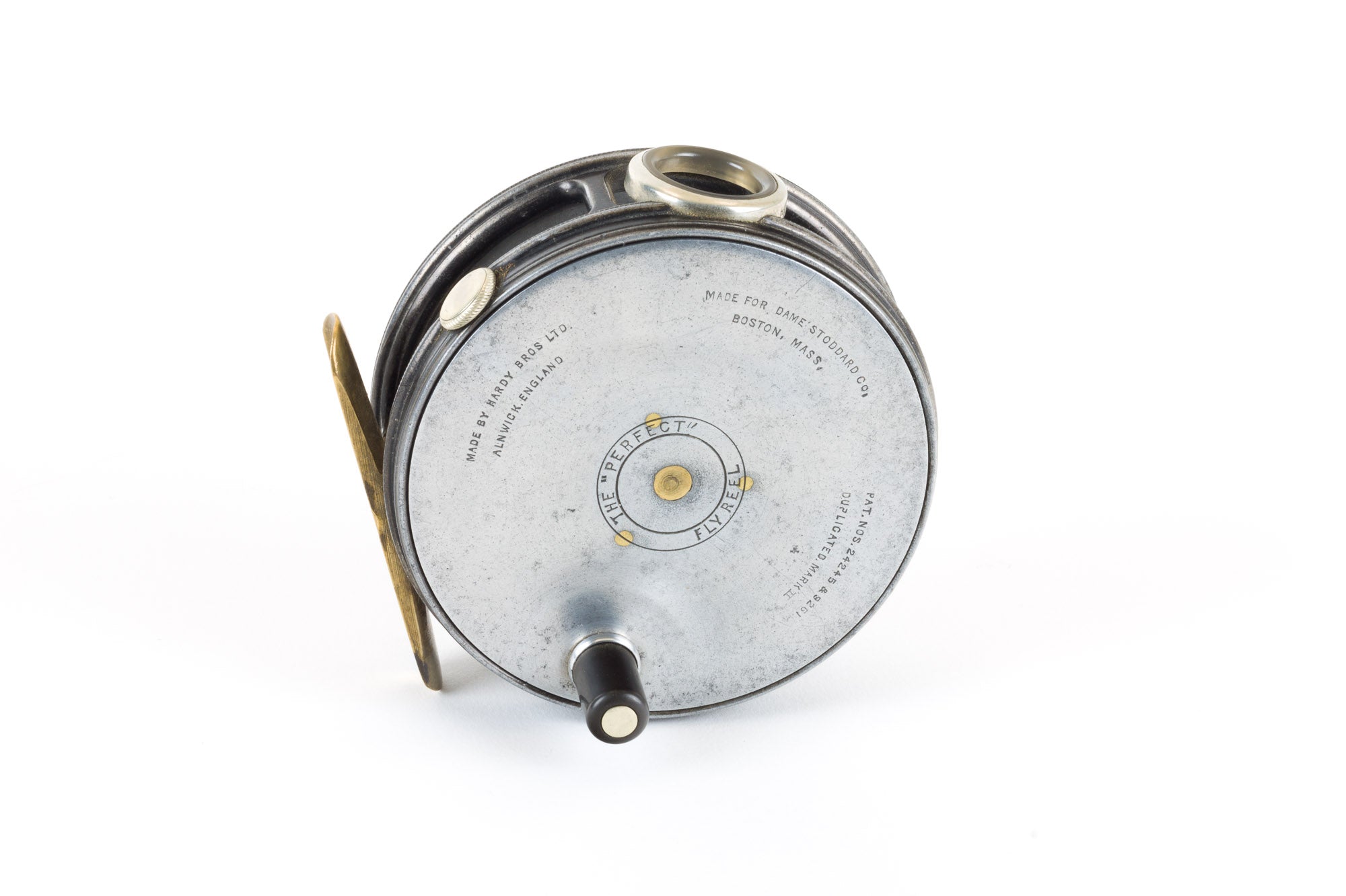 Hardy - Perfect 3 3/8" Fly Reel - Made for Dame Stoddard, Boston MA.