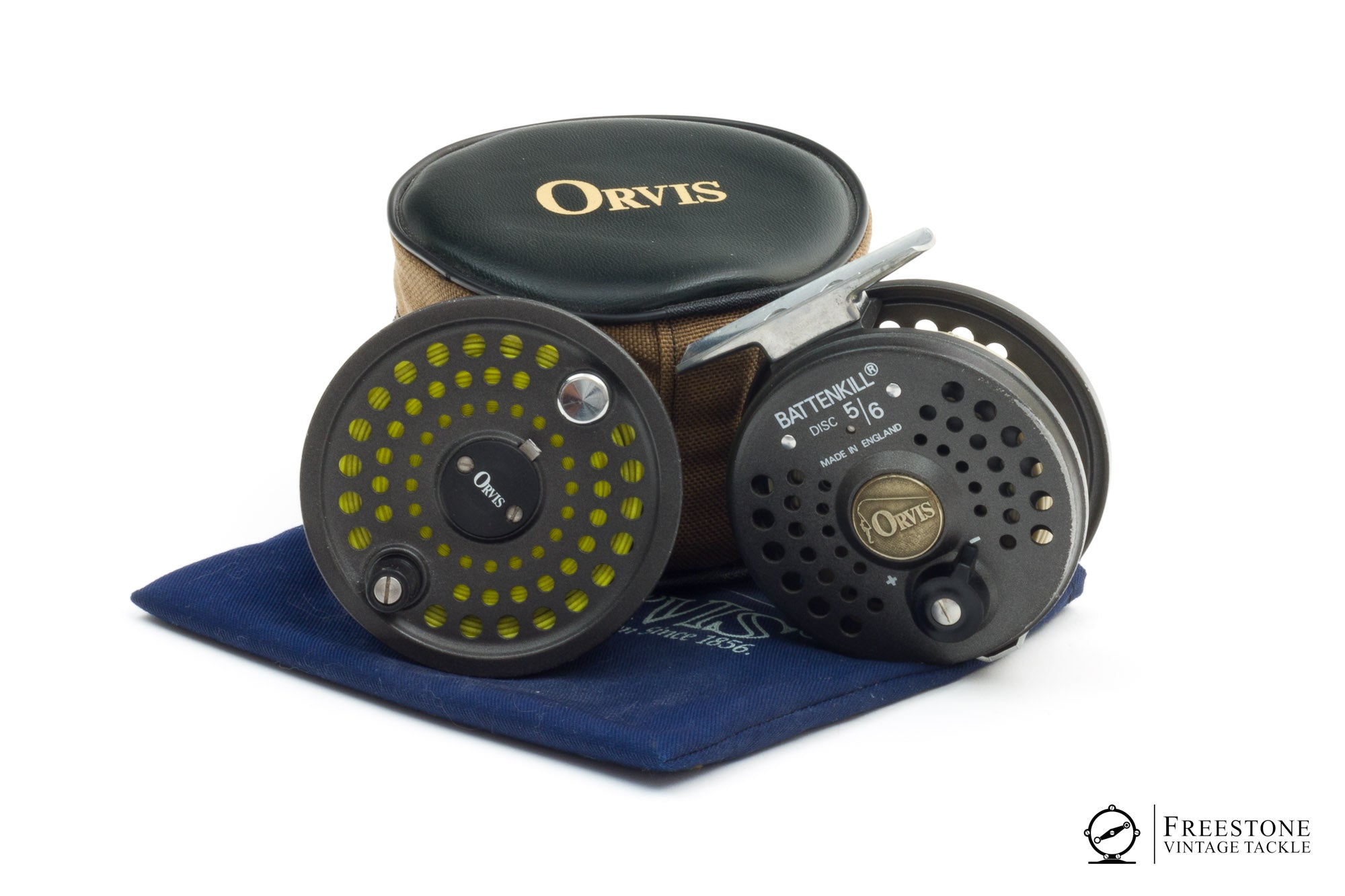 MADE IN ENGLAND – ORVIS BATTENKILL 3″ #5/6 TROUT FLY REEL + SPARE