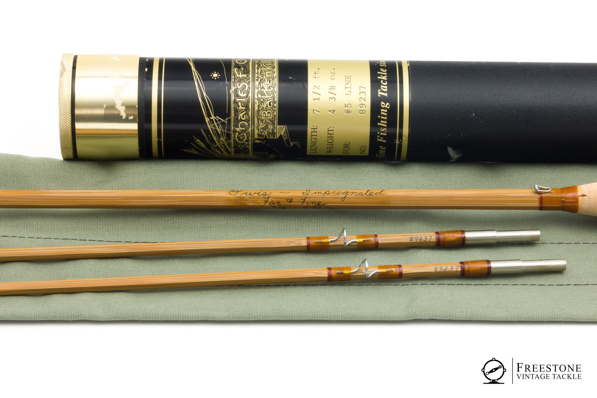 Orvis - Far & Fine, 7'6 2/2 5wt Impregnated Bamboo Rod - Freestone Vintage  Tackle